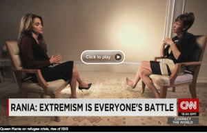 Queen Rania with Becky Anderson on CNN